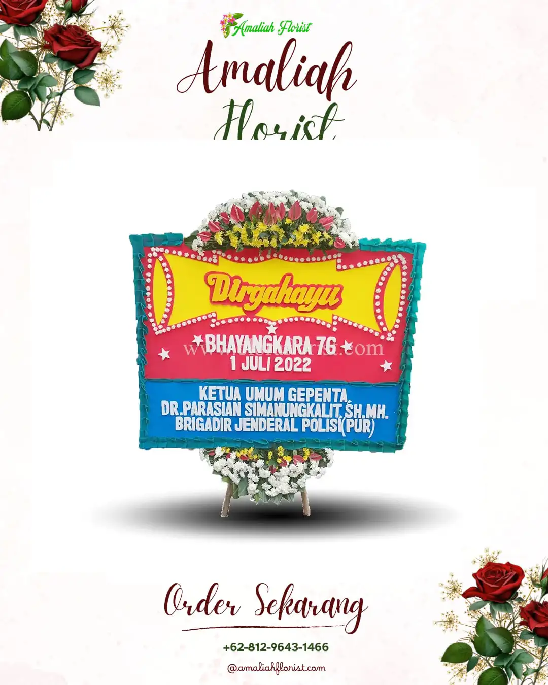 Papan Bunga HUT Ulang Tahun Pariaman Tengah